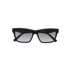 Saint Laurent Betty Rectangle-Frame Sunglasses Black