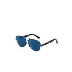 Retrosuperfuture Air Blue Mirror Sunglasses Black