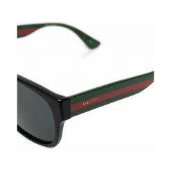 Gucci Logo Print Sunglasses Green