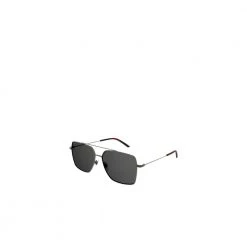 Gucci Ruthenium And Enamel Square Sunglasses Gray